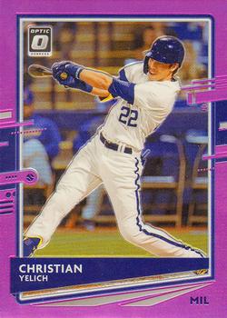 2020 Donruss Optic - Pink #129 Christian Yelich Front