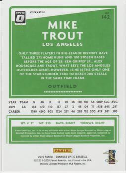 2020 Donruss Optic - Pink #142 Mike Trout Back