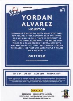 2020 Donruss Optic - The Rookies Holo #R-1 Yordan Alvarez Back