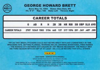 2020 Donruss Optic - Retro 1986 #R86-3 George Brett Back
