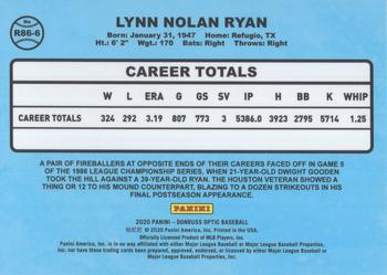 2020 Donruss Optic - Retro 1986 #R86-6 Nolan Ryan Back