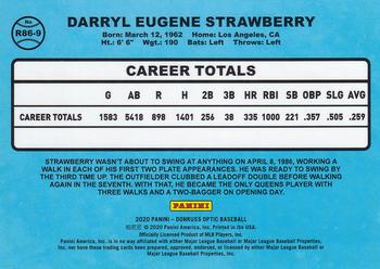 2020 Donruss Optic - Retro 1986 #R86-9 Darryl Strawberry Back