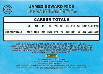 2020 Donruss Optic - Retro 1986 #R86-18 Jim Rice Back