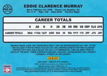 2020 Donruss Optic - Retro 1986 #R86-20 Eddie Murray Back