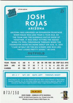 2020 Donruss Optic - Red, White and Blue #67 Josh Rojas Back