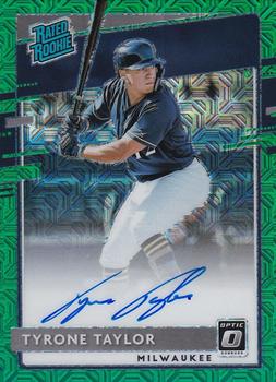 2020 Donruss Optic - Rated Rookies Signatures Green Mojo #RRS-TT Tyrone Taylor Front