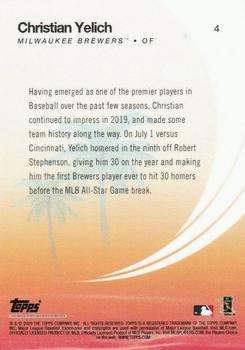 2020 Topps On-Demand Set 10: MLB Summer Blockbusters #4 Christian Yelich Back