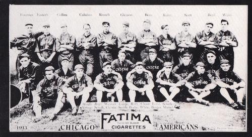1988 1913 Fatima Teams (T200) Oversized Reprints #NNO Chicago White Sox Front