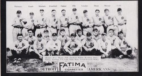 1988 1913 Fatima Teams (T200) Oversized Reprints #NNO Detroit Tigers Front