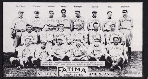 1988 1913 Fatima Teams (T200) Oversized Reprints #NNO St. Louis Browns Front