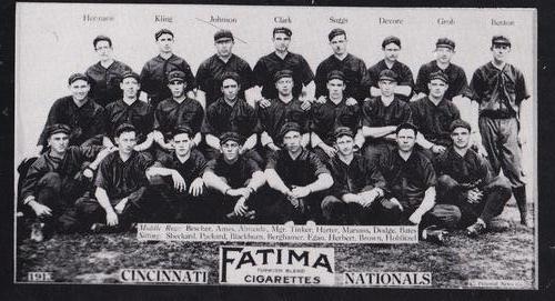 1988 1913 Fatima Teams (T200) Oversized Reprints #NNO Cincinnati Reds Front