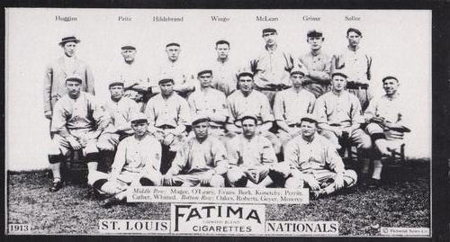 1988 1913 Fatima Teams (T200) Oversized Reprints #NNO St. Louis Cardinals Front