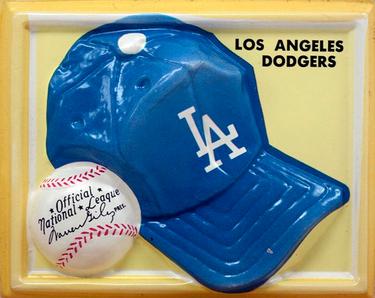 1969 Fleer 3D Trophy Hats #NNO Los Angeles Dodgers Front
