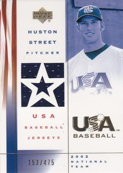 2002 Upper Deck USA Baseball National Team - USA Baseball Jerseys #US-HS Huston Street Front