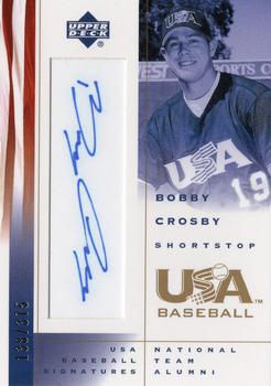 2002 Upper Deck USA Baseball National Team - USA Baseball Signatures #BC Bobby Crosby Front