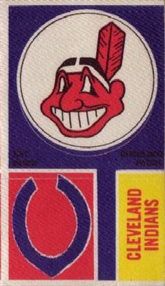 1967 Fleer Cloth Baseball Emblems Tallboys #NNO Cleveland Indians Front