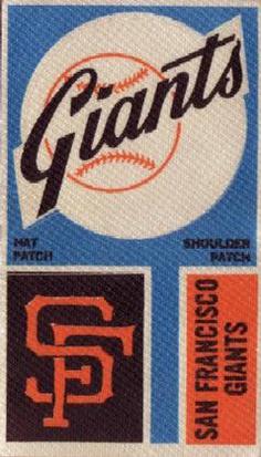 1967 Fleer Cloth Baseball Emblems Tallboys #NNO San Francisco Giants Front