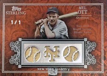 2008 Topps Sterling - Moments Relics Triple Sterling Silver #3SM-9 Mel Ott Front