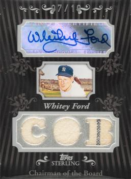 2008 Topps Sterling - Stardom Relics Autographs Triple #3SSA-77 Whitey Ford Front