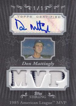 2008 Topps Sterling - Stardom Relics Autographs Triple Sterling Silver #3SSA-129 Don Mattingly Front