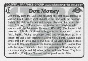 2005 Huntsville Stars Team Issue #NNO Don Money Back