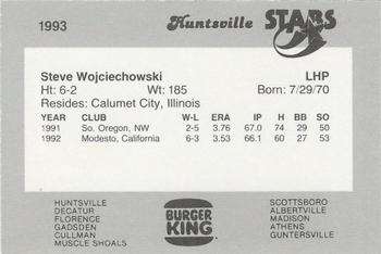 1993 Burger King Huntsville Stars #NNO Steve Wojciechowski Back