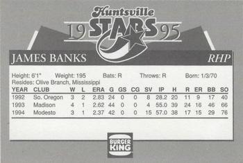 1995 Burger King Huntsville Stars #NNO Jim Banks Back