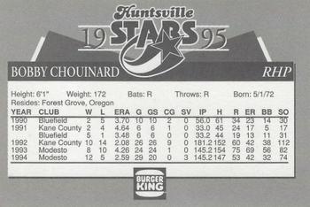 1995 Burger King Huntsville Stars #NNO Bobby Chouinard Back
