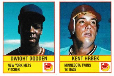 1986 Dorman's Cheese - Panels #NNO Dwight Gooden / Kent Hrbek Front