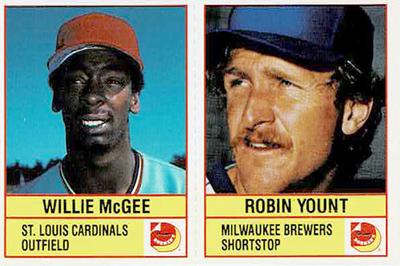 1986 Dorman's Super Stars - Panels #NNO Willie McGee / Robin Yount Front