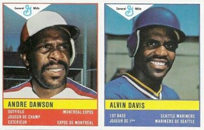 1985 General Mills Stickers - Panels #NNO Andre Dawson / Alvin Davis Front