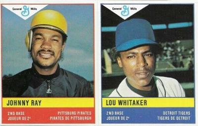1985 General Mills Stickers - Panels #NNO Johnny Ray / Lou Whitaker Front