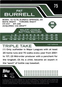 2008 Topps Triple Threads - Emerald #75 Pat Burrell Back