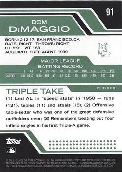 2008 Topps Triple Threads - Emerald #91 Dom DiMaggio Back