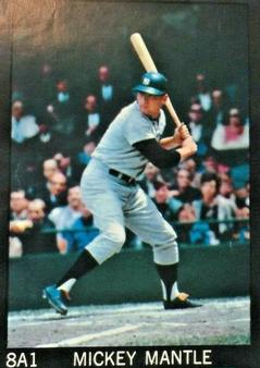 1968 Sports Illustrated Poster Cards #8A1 Mickey Mantle Front