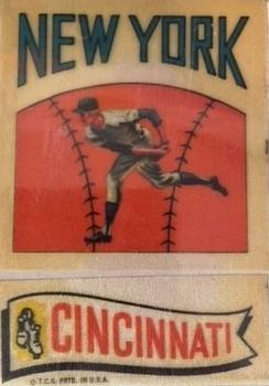1974 Topps Action Emblem Stickers #NNO New York Mets / Cincinnati Reds Front