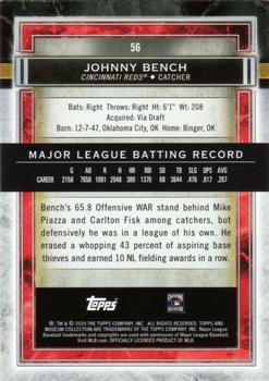 2020 Topps Museum Collection - Copper #56 Johnny Bench Back