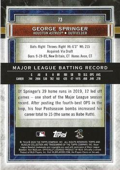 2020 Topps Museum Collection - Amethyst #73 George Springer Back