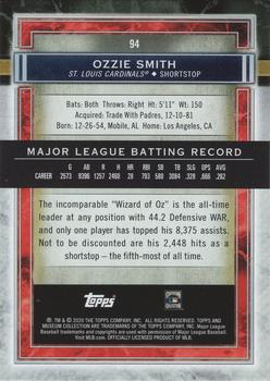 2020 Topps Museum Collection - Amethyst #94 Ozzie Smith Back
