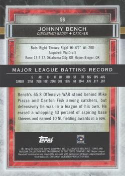 2020 Topps Museum Collection - Ruby #56 Johnny Bench Back