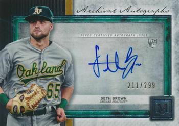 2020 Topps Museum Collection - Archival Autographs #AA-SB Seth Brown Front