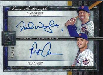 2020 Topps Museum Collection - Dual Autographs #DA-WA Pete Alonso / David Wright Front