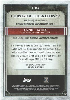 2020 Topps Museum Collection - Canvas Collection Reprints #CCR-7 Ernie Banks Back