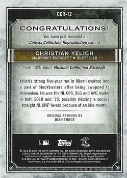 2020 Topps Museum Collection - Canvas Collection Reprints #CCR-12 Christian Yelich Back