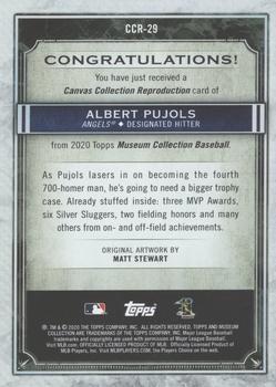 2020 Topps Museum Collection - Canvas Collection Reprints #CCR-29 Albert Pujols Back