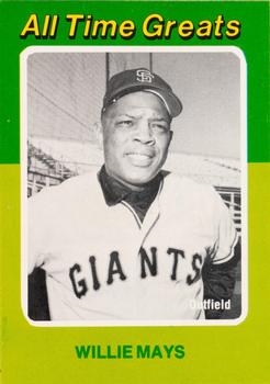 1976 Jerry Jonas All Time Greats #NNO Willie Mays Front