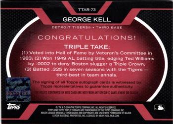 2008 Topps Triple Threads - Relics Autographs #TTAR-73 George Kell Back