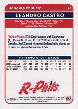 2012 Grandstand Reading Phillies Update #NNO Leandro Castro Back