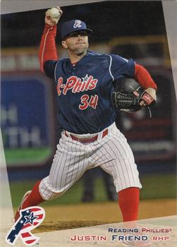 2012 Grandstand Reading Phillies Update #NNO Justin Friend Front
