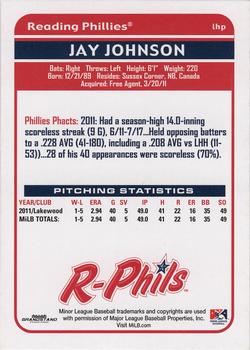 2012 Grandstand Reading Phillies Update #NNO Jay Johnson Back